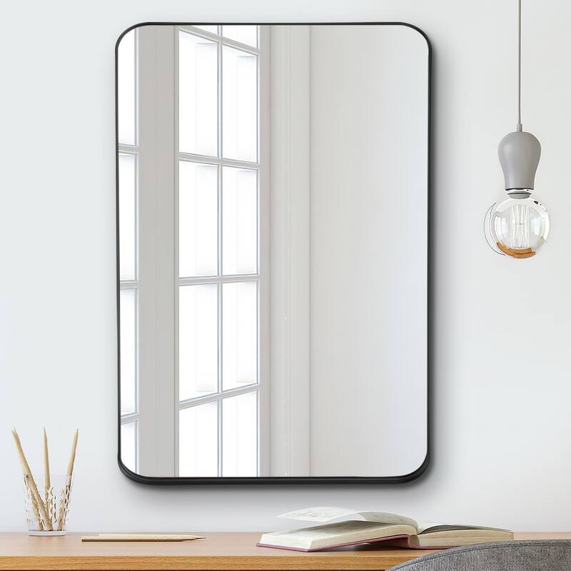 Modern Deep Frame Wall-Mounted Vanity Rectangle Mirror - 40*30 - Gold