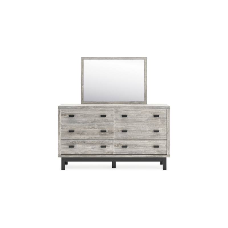 Signature Design by Ashley Vessalli Gray/Black Dresser and Mirror