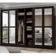 preview thumbnail 25 of 36, Palace Imports 100% Solid Wood Wall Closet System of Wardrobe Armoires with Mirrored, Louvered or Raised Panel Sliding Doors