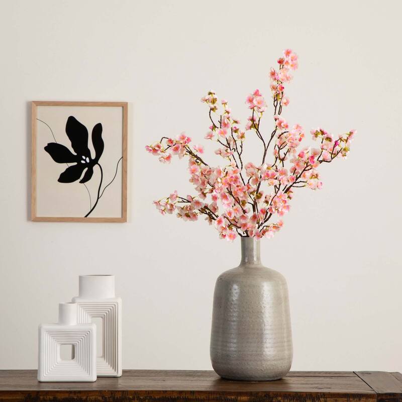 Cherry Blossom Artificial Floral Stem Sprays - 41" - Pink - Set of 3