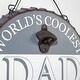 preview thumbnail 7 of 8, Glitzhome 13"D Father's Day Metal Bottle Openner Wall Sign Organizer