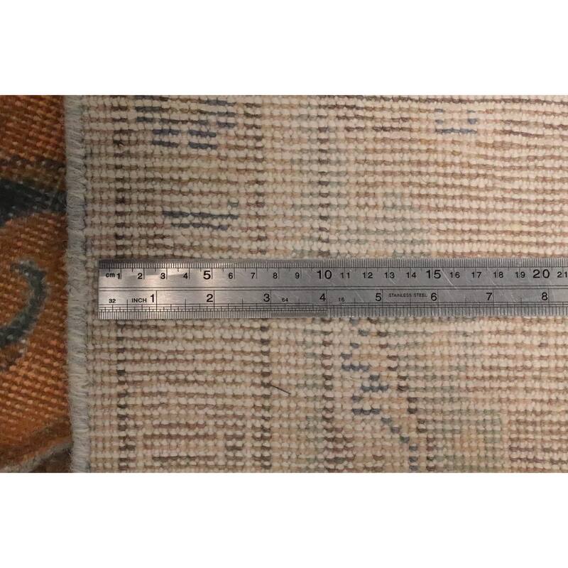 Hand Knotted Oriental 100% Wool Carpet Traditional Floral Green Tabriz Area Rug - 12' 4'' X 9' 8''