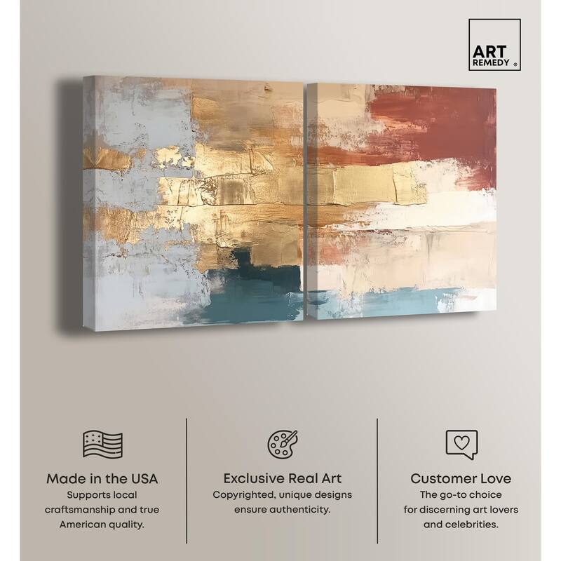 Earthy Glow II Canvas Set of 2 by Art Remedy, Gallery Wrapped