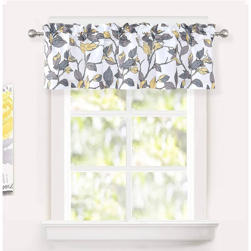 DriftAway Ryan Sketch Floral Branch Leaves Pattern Curtain Set