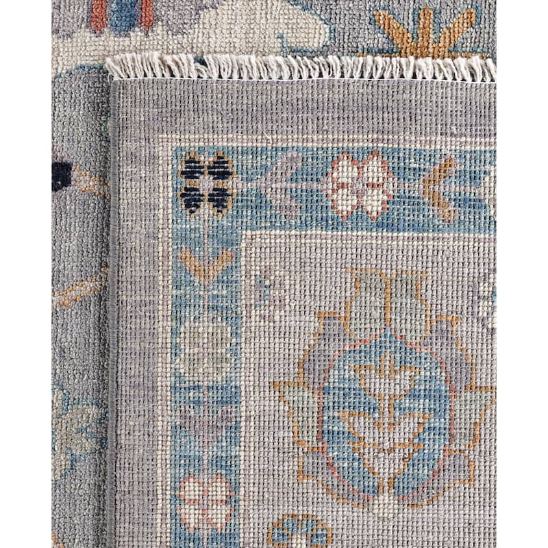 Oushak One-of-a-Kind Hand-Knotted Area Rug - Gray - 9' 0" x 11' 10"