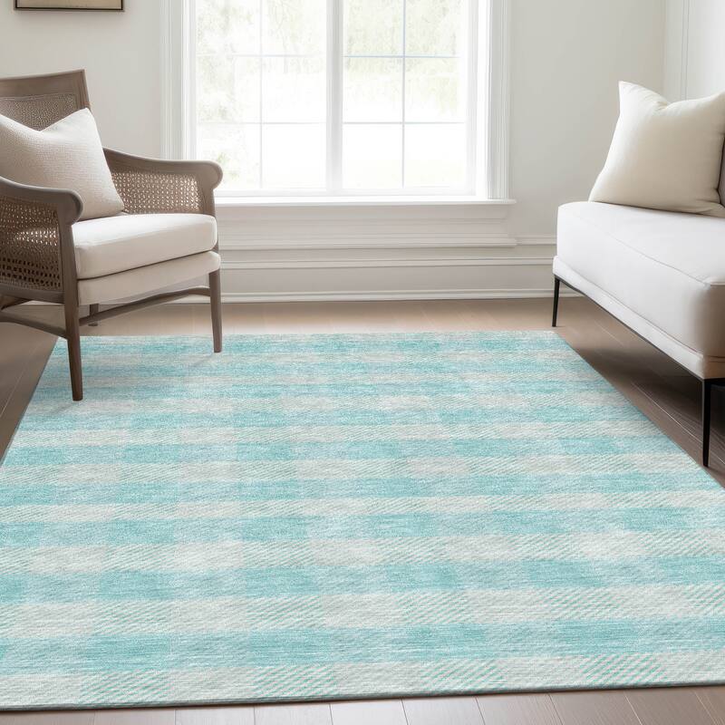 Premium Washable Super Soft Plaid Mayfield Rug