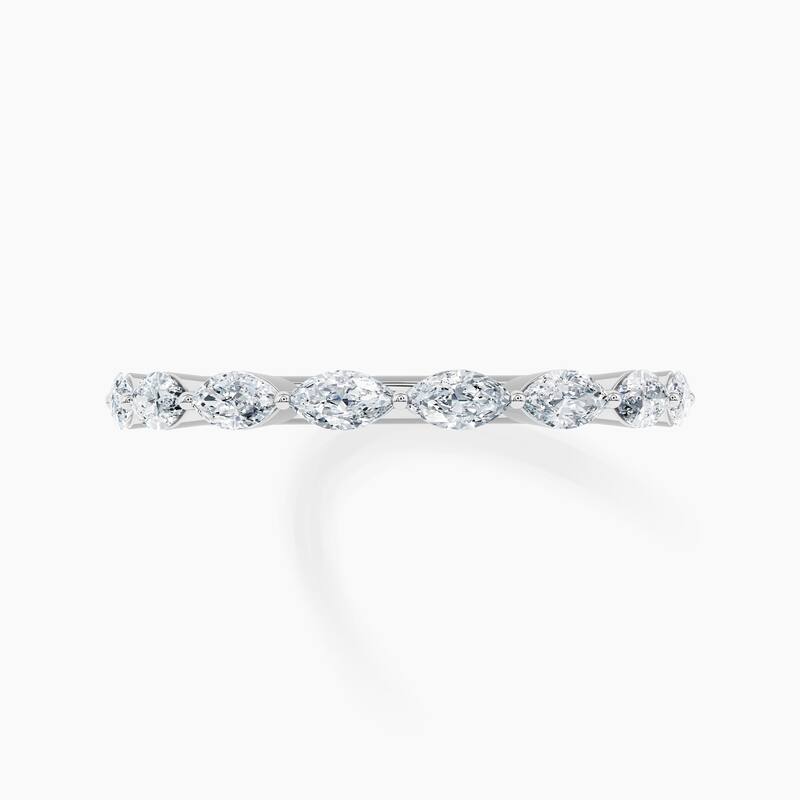 Auriya 14k Gold Marquise East-West Lab Grown Diamond Half Eternity Band 0.80 - 3.00 ct. tw. (F-G, VS)