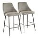 preview thumbnail 32 of 48, Silver Orchid Naldi Contemporary Black Counter Stool (Set of 2) - N/A