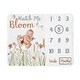 preview thumbnail 1 of 4, Sweet Jojo Designs Boho Floral Garden Flower Collection Girl Baby Monthly Milestone Blanket Green Watercolor Bohemian Wildflower