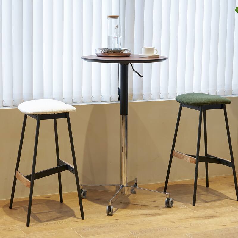 Movable Adjustable Bar Table 360 Swivel Counter Bar Height Aluminum Star Base Movable for Stand Desk Bistro Table
