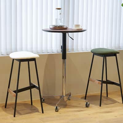 Movable Adjustable Bar Table 360 Swivel Counter Bar Height Aluminum Star Base Movable for Stand Desk Bistro Table