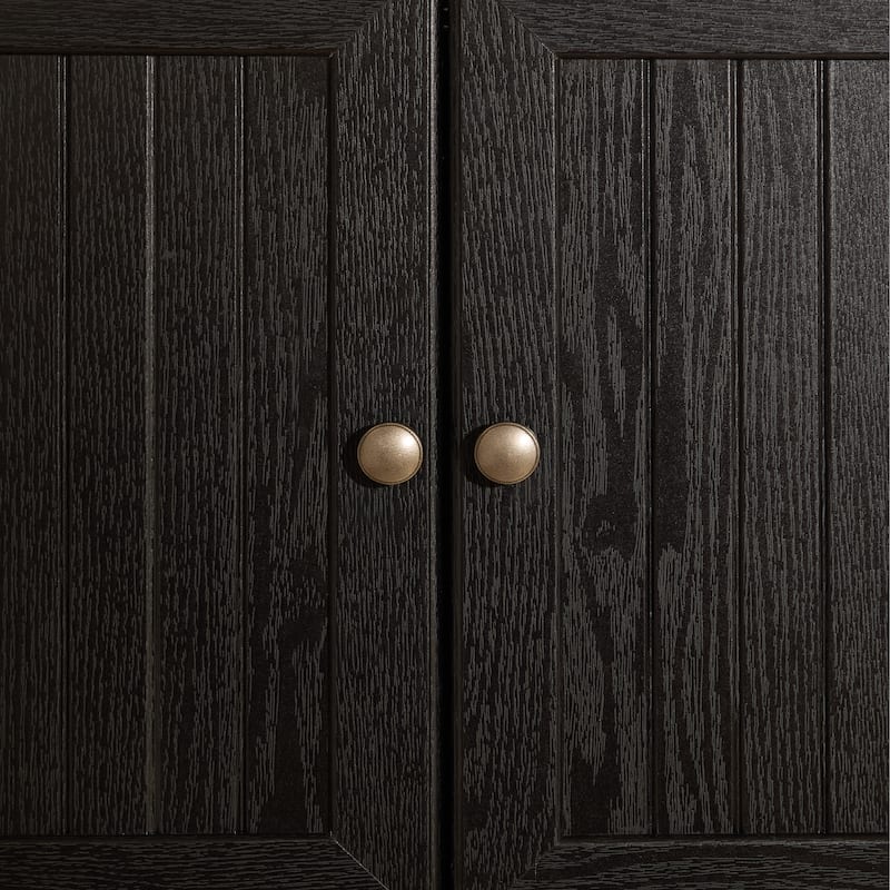 GDF Studio - Farmhouse Corner Cabinet Tall 4-Tier Storage Pantry with 8 Doors.