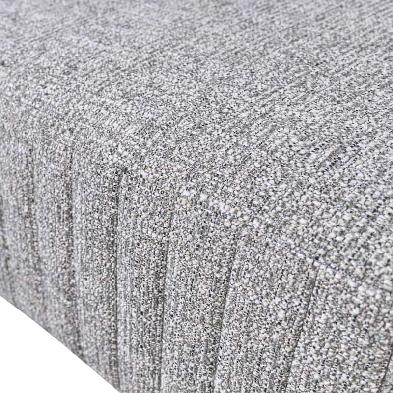 Sagebrook Home Modern Square Glam Upholstered Ottoman 18"H