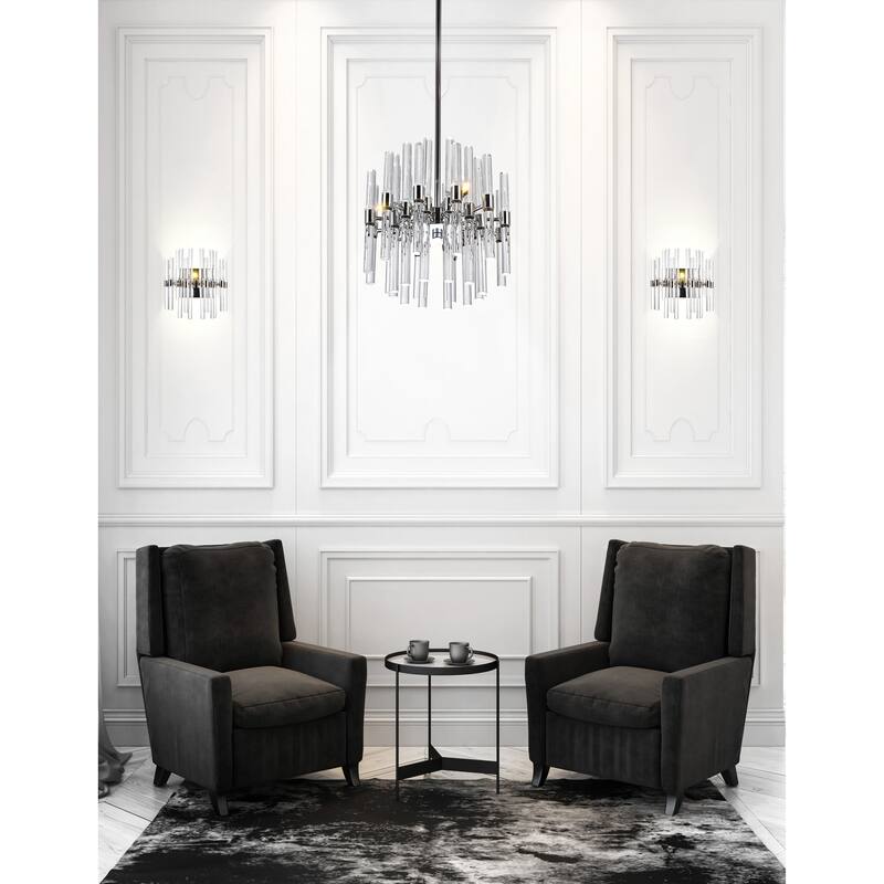 Miroir 6 Light Mini Chandelier With Polished Nickel Finish - Polished Nickel