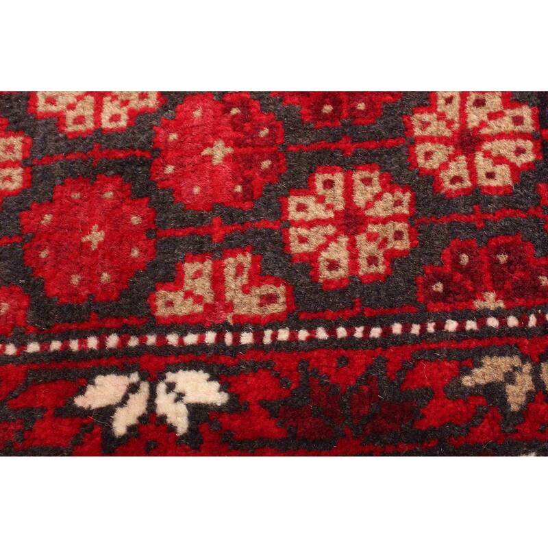 ECARPETGALLERY Hand-knotted Teimani Red Wool Rug - 2'11 x 4'10