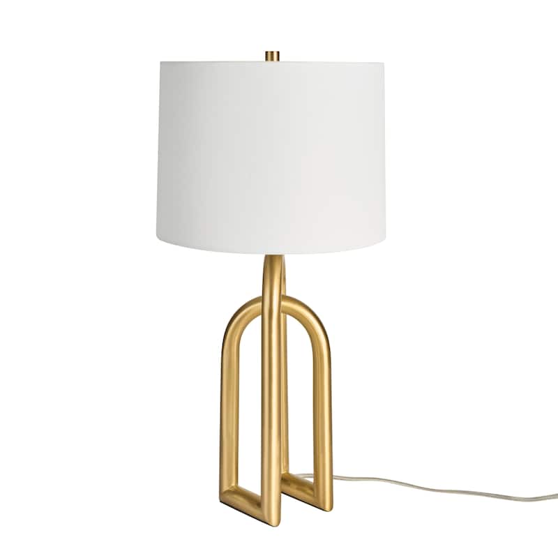 Nourison 23" Metal Interlock Modern Table Lamp