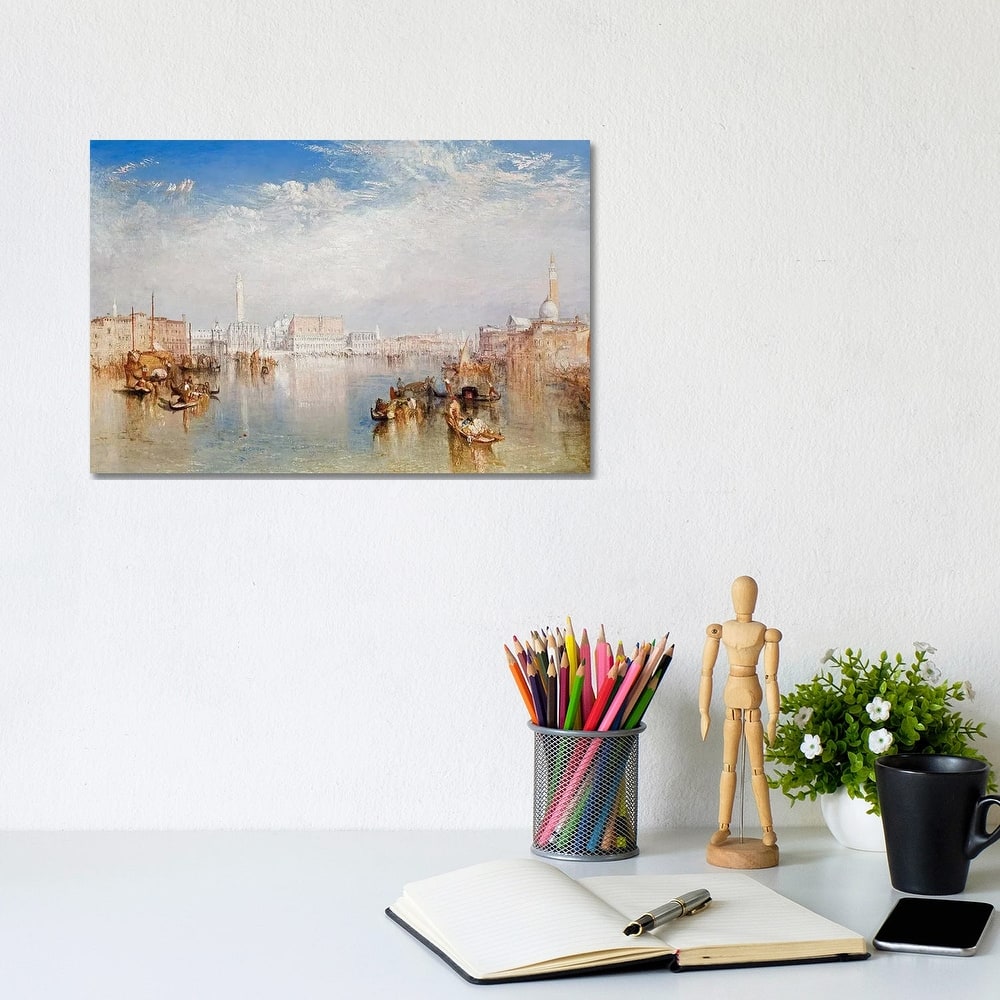 iCanvas "View of Venice: The Ducal Palace, Dogana and Part of San Giorgio, 1841 " by J.M.W. Turner Canvas Print