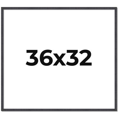 36x32 Frame Brown Solid Wood Picture Frame - Complete Modern Photo