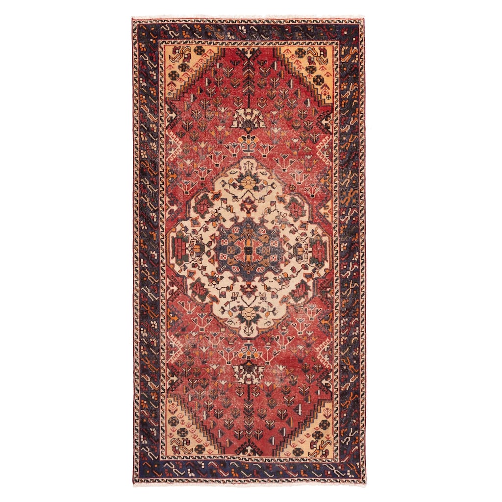 ECARPETGALLERY Hand-knotted Anadol Red Wool Rug - 4'11 x 9'7