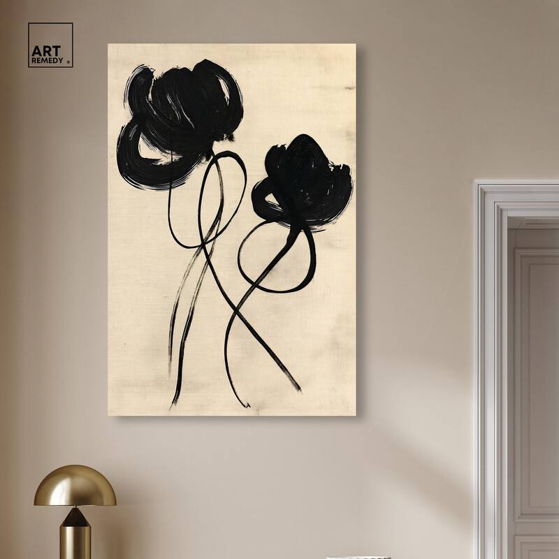 Florals in the Minimal II Canvas by Art Remedy, Gallery Wrapped