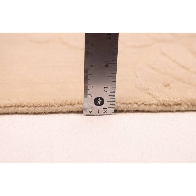 ECARPETGALLERY Hand Loomed Kashkuli Gabbeh Beige Wool Rug - 6'8 x 7'9