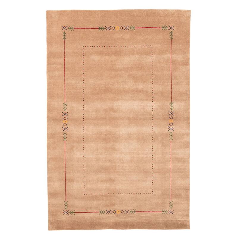 ECARPETGALLERY Hand Loomed Kashkuli Gabbeh Brown Wool Rug - 5'0 x 7'10