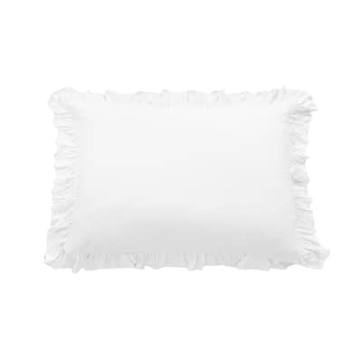 HiEnd Accents Lily Washed Linen Ruffled Pillow Sham, 1PC