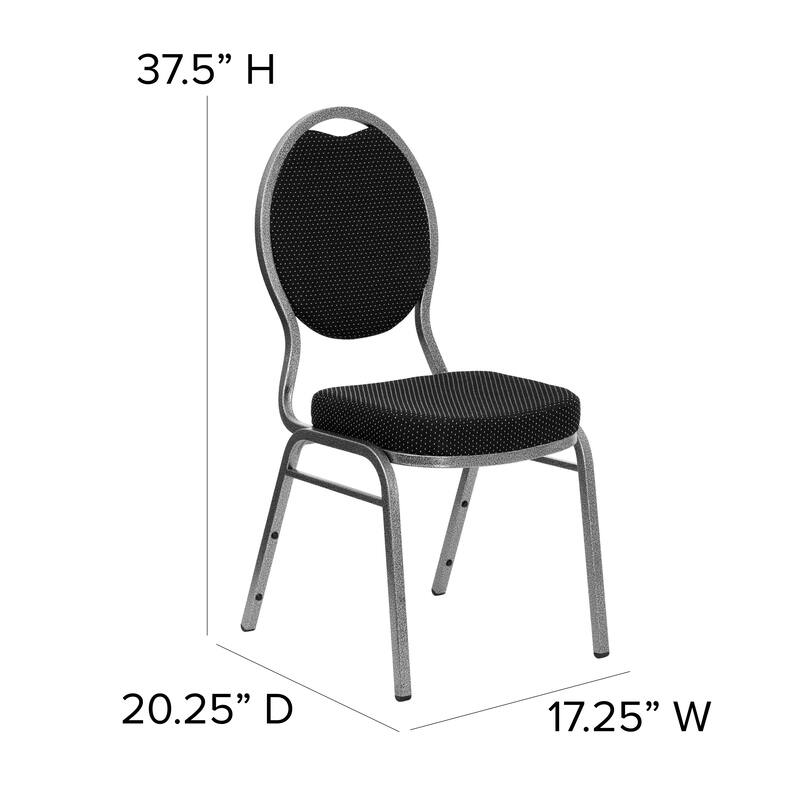 4 Pack Teardrop Back Stacking Banquet Chair