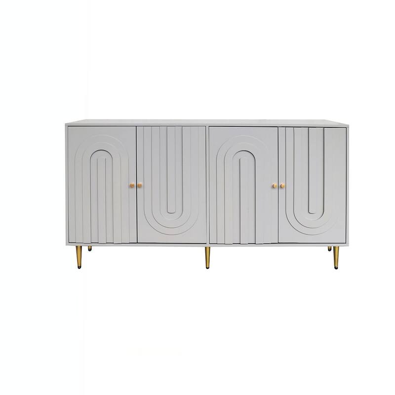 4-Door Wooden Sideboard Storage Cabinet