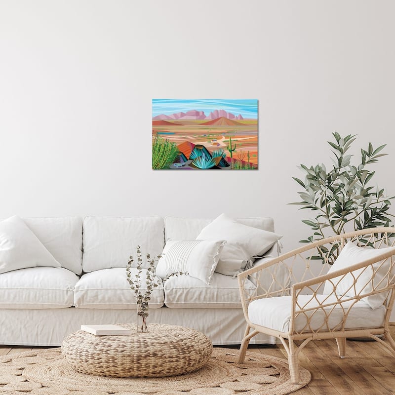 West Of Phoenix Print On Acrylic Glass by Charles Harker