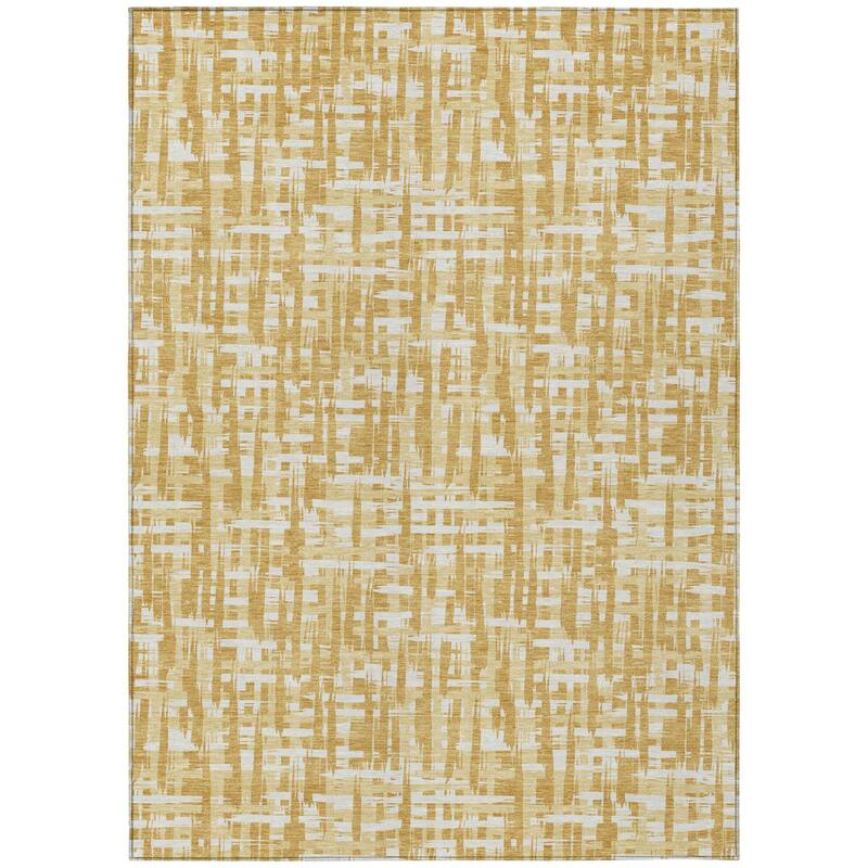 HomeRoots Abstract Transitional Rectangle Outdoor Rug