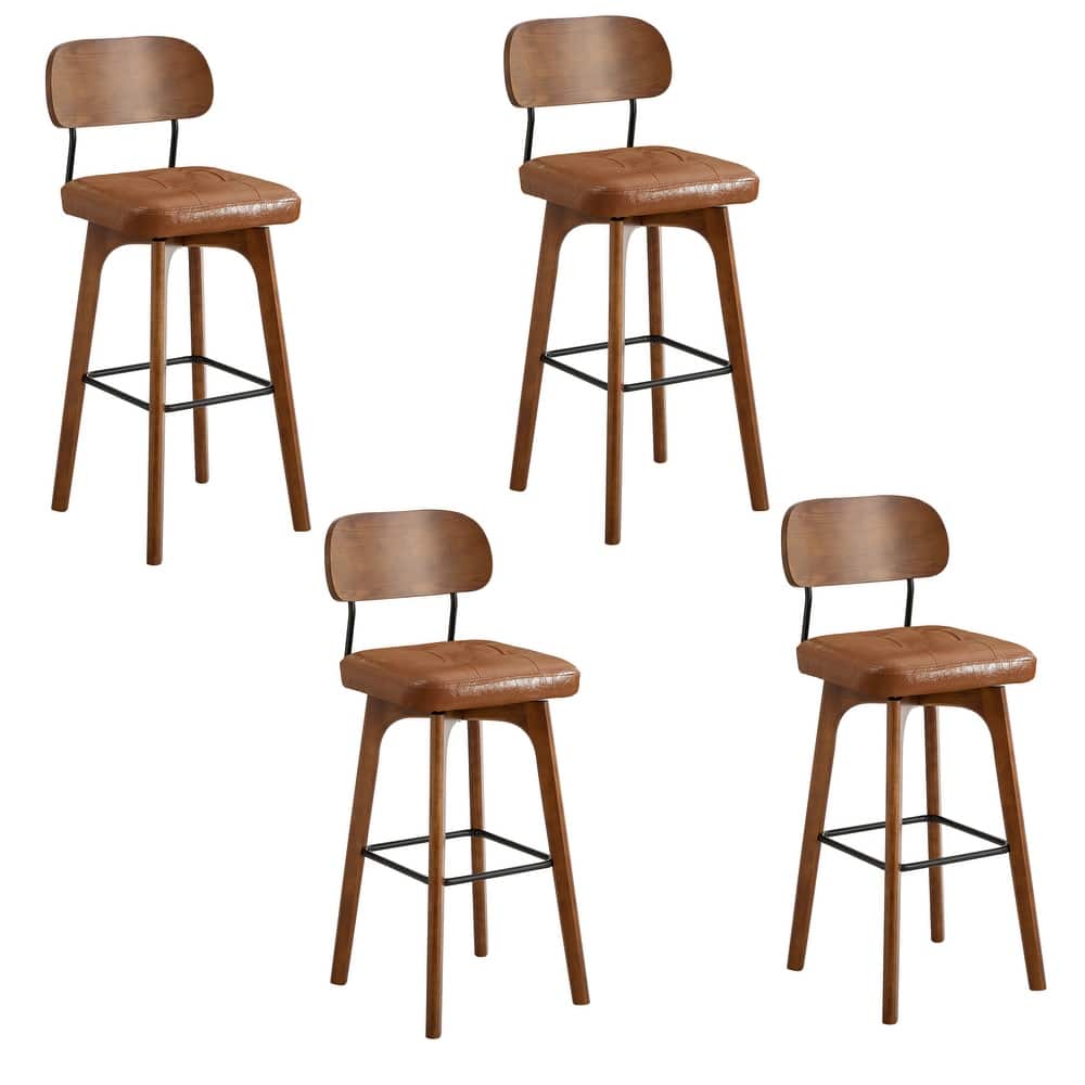Swivel Bar Stool Set of 2/3/4 with Back Support