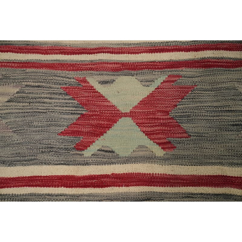 Hand Woven Southwestern Wool Multi-Colored Geometric Area Rug - 12' 10'' X 9' 7''