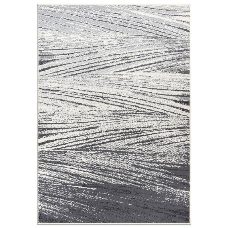 World Rug Gallery Contemporary Distressed Abstract Area Rug