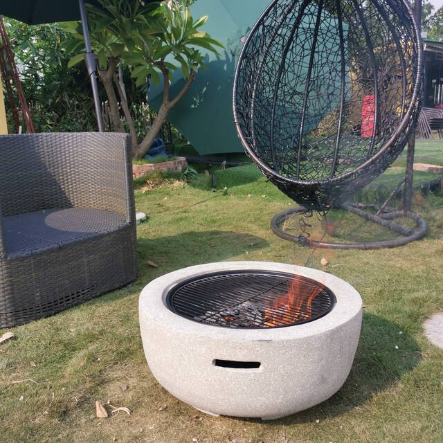 Magnesium oxide Fire Pit with Barbecue Rack