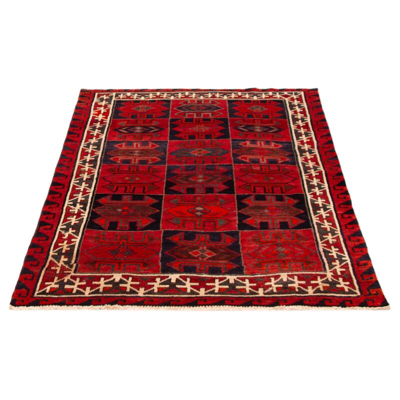 ECARPETGALLERY Hand-knotted Melis Vintage Red Wool Rug - 6'4 x 7'3