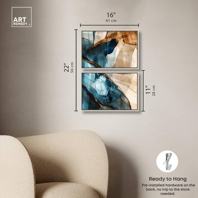 Glitch Aesthetic II Canvas Set of 2 by Art Remedy