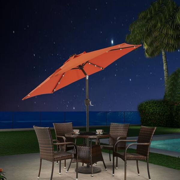 7.5 patio umbrella with lights Ly 7.5 ft.Aluminum Market LED Light Tilt Patio Umbrella Without Base - Bed  Bath & Beyond