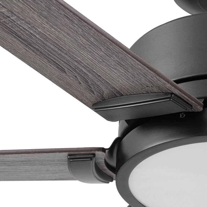 62" Honeywell Talbert Ceiling Fan with Color Changing LED Light, Remote Control, Dual Mounting Options, Dual Finish Blades