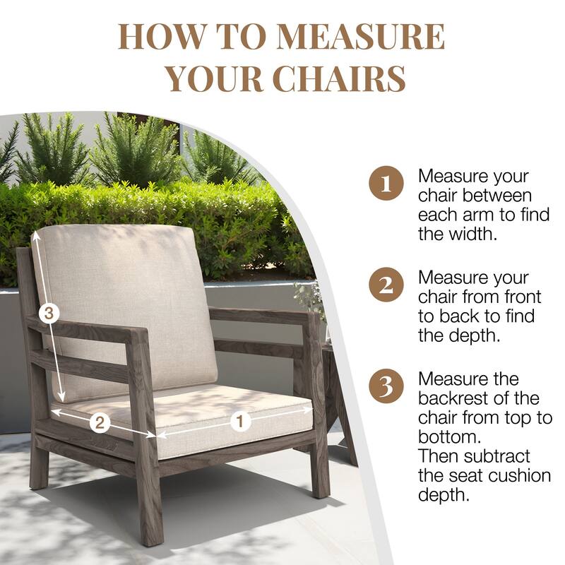 22 x 21 in Patio Premium Fabric Outdoor Seat Cushions Set (Seat & Back)