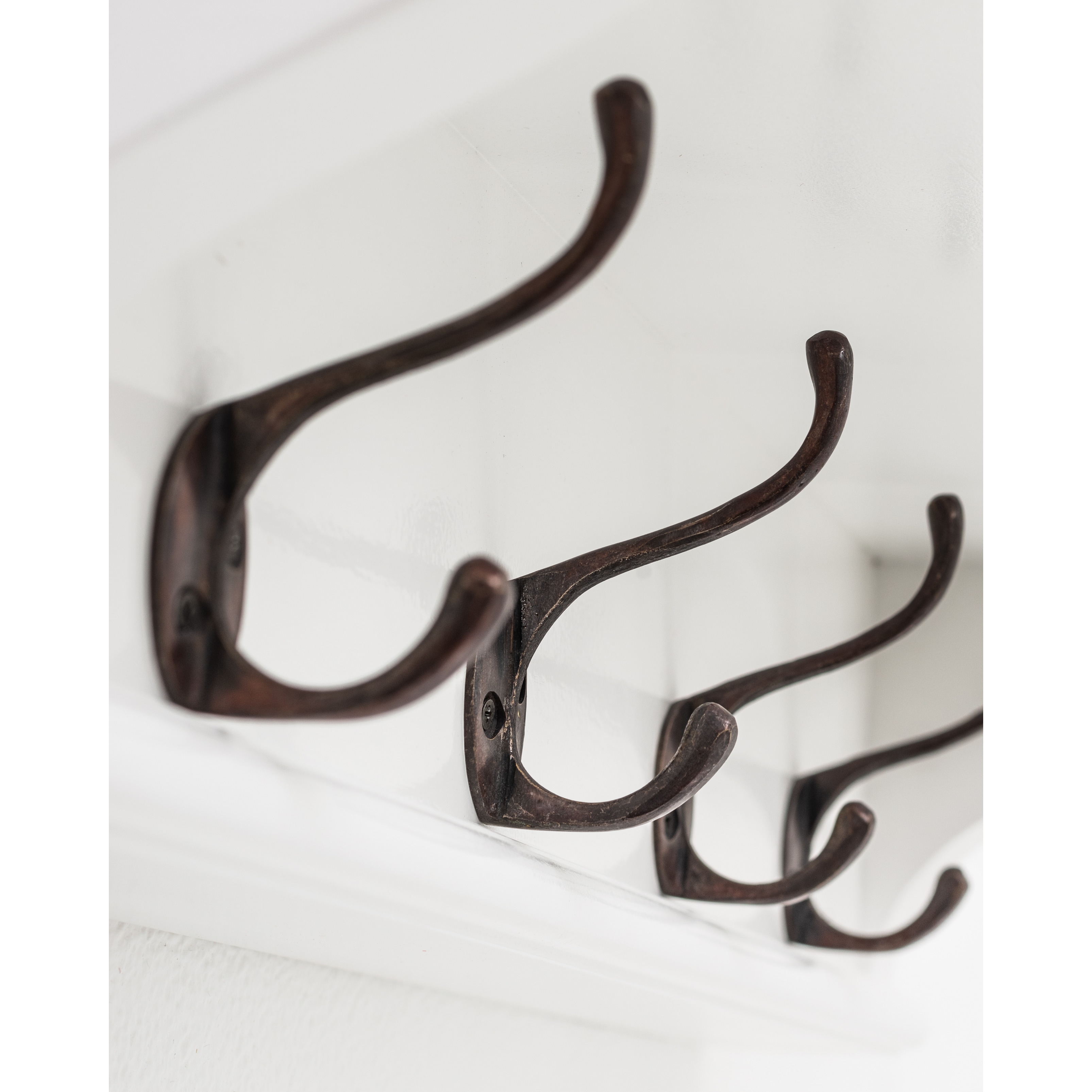 NovaSolo Halifax Coastal White Hook Coat Rack 130cm Solid