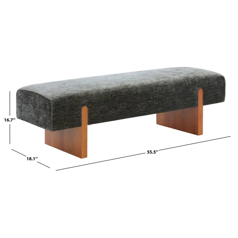 SAFAVIEH Couture Kandiss Mid-Century Modern Bench - 56"W x 18"D x 17"H