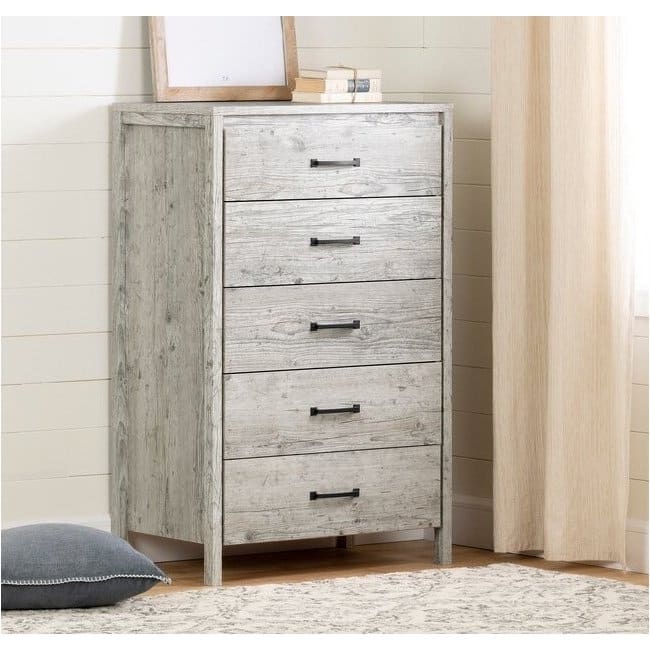 Engineered Wood Modern Drawer Storage Dresser with Smooth Glides