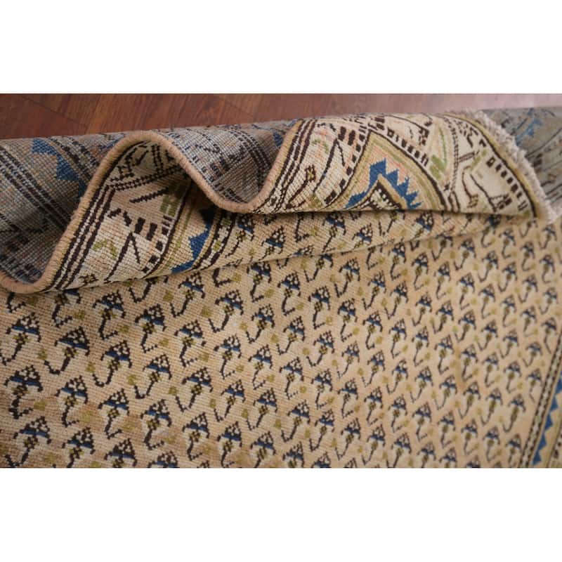 All-Over Boteh Botemir Foyer Rug Hand-Knotted Wool Carpet - 3'9" x 6'3"