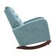 preview thumbnail 32 of 40, Velvet Rocking Chair with Side Pocket, Comfy Accent Chair with High Back, Upholstered Nursery Rocking Lounge Chair