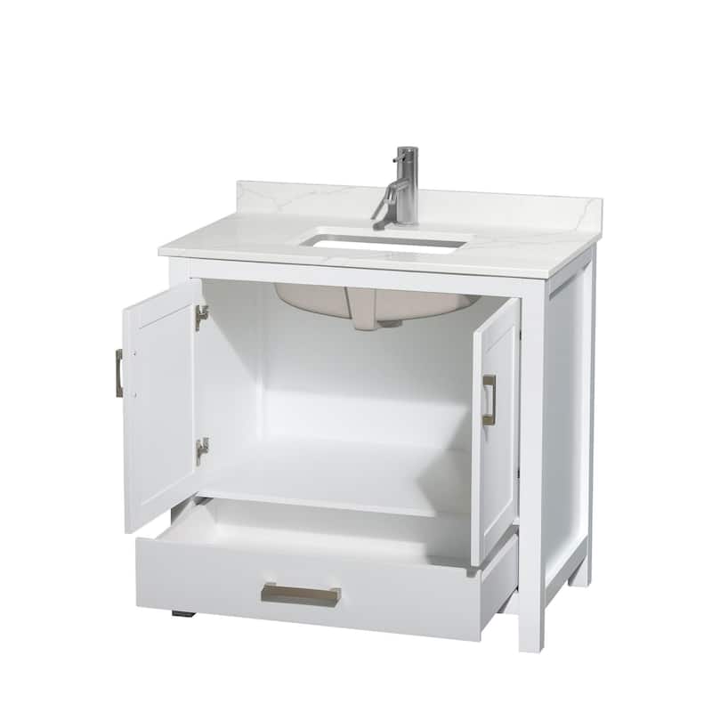 Wyndham Collection WCS141436S-QTZ-UNSMXX Sheffield 36" Free Standing