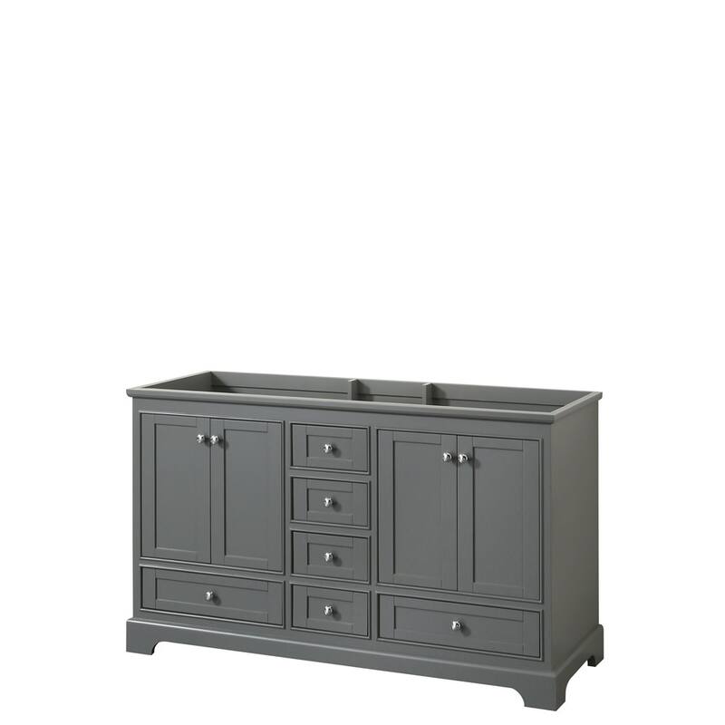 Wyndham Collection Deborah 59-1/4" Free Standing Double Wood Vanity