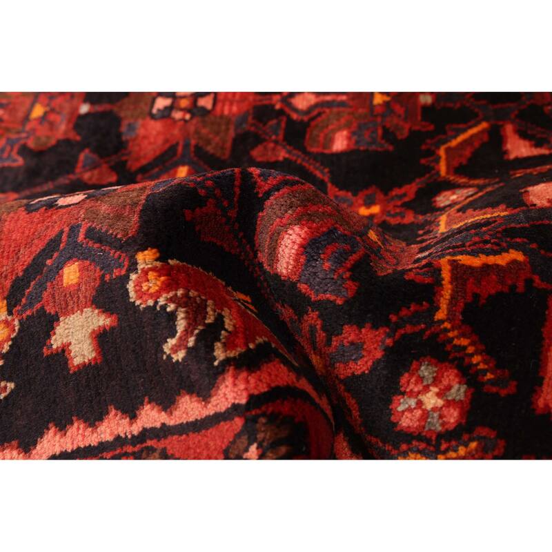 ECARPETGALLERY Hand-knotted Andelz Black, Red Wool Rug - 4'8 x 6'11