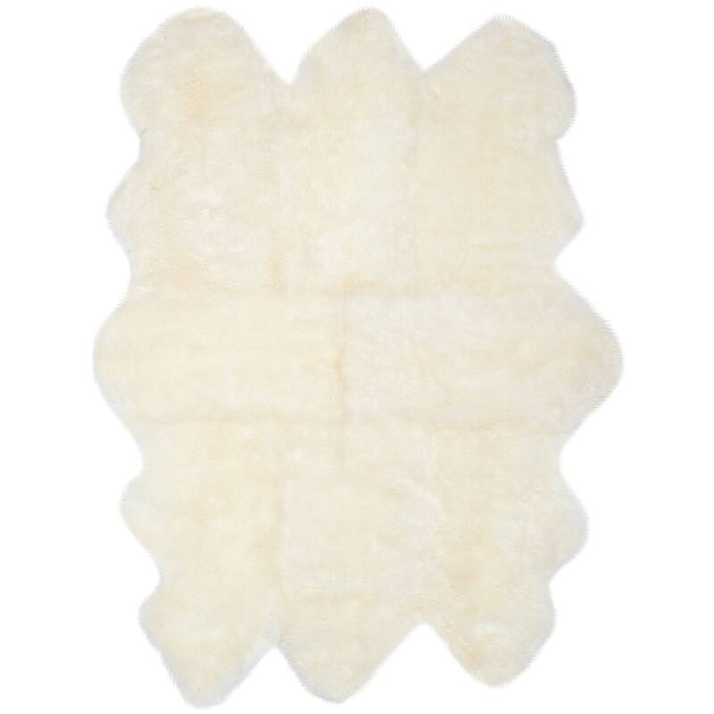 SAFAVIEH Handmade Natural Sheepskin Leanca 3.4-inch Thick Rug