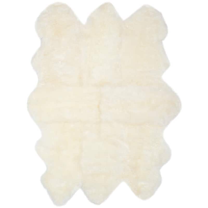 SAFAVIEH Handmade Natural Sheepskin Leanca 3.4-inch Thick Rug